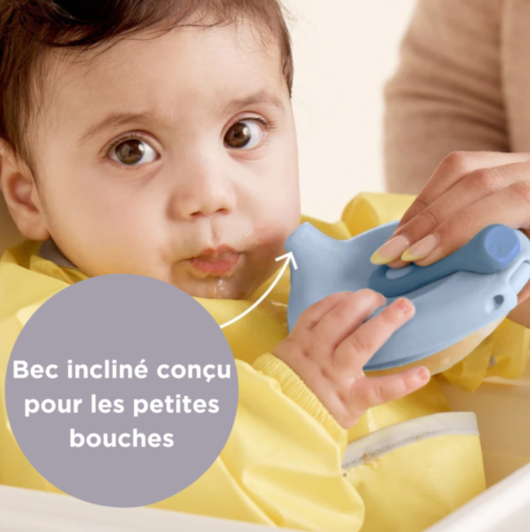 Poche gourde repas bébé rechargeable - Blue – Bloomy Baby