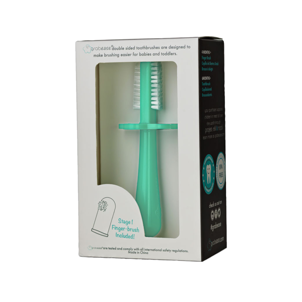 Couverts ergonomiques Vert menthe - Grabease – Bloomy Baby