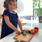Kiddikutter le couteau pour enfant dès 3 ans qui coupe tous les aliments mais pas les doigts ! En coloris bleu